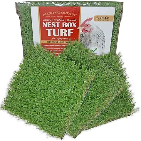 Pecking order Nest Box Turf - 3 Pack, Green Cover