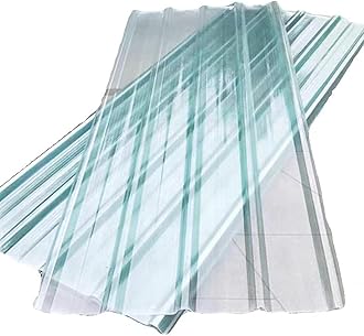 Clear Roof Sheet,Fiberglass Daylighting Panels,2mm FRP Daylighting Plate,Corrugated Roofing Sheet,Roofing Panel for Storage Shed Garage Canopy Greenhouse Replacing (35x75in,5 PCS)