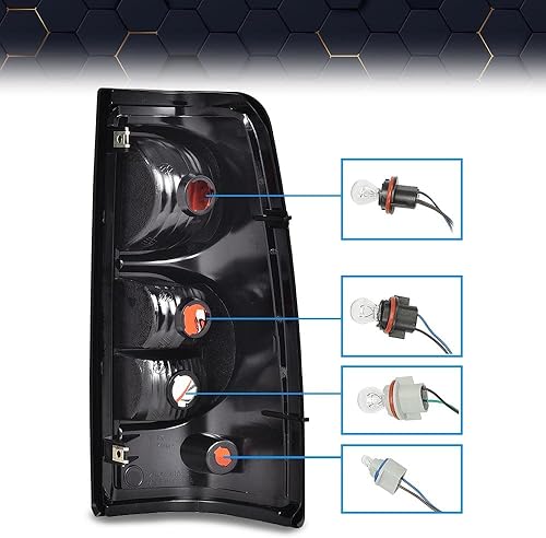 Miniatura 8 de PIT66 Luces traseras compatibles con Chevy Silverado 1500 2500 3500 2004 2005 2006 2003, 2004, 2005, 2006, ensamblaje de luces traseras LED traseras