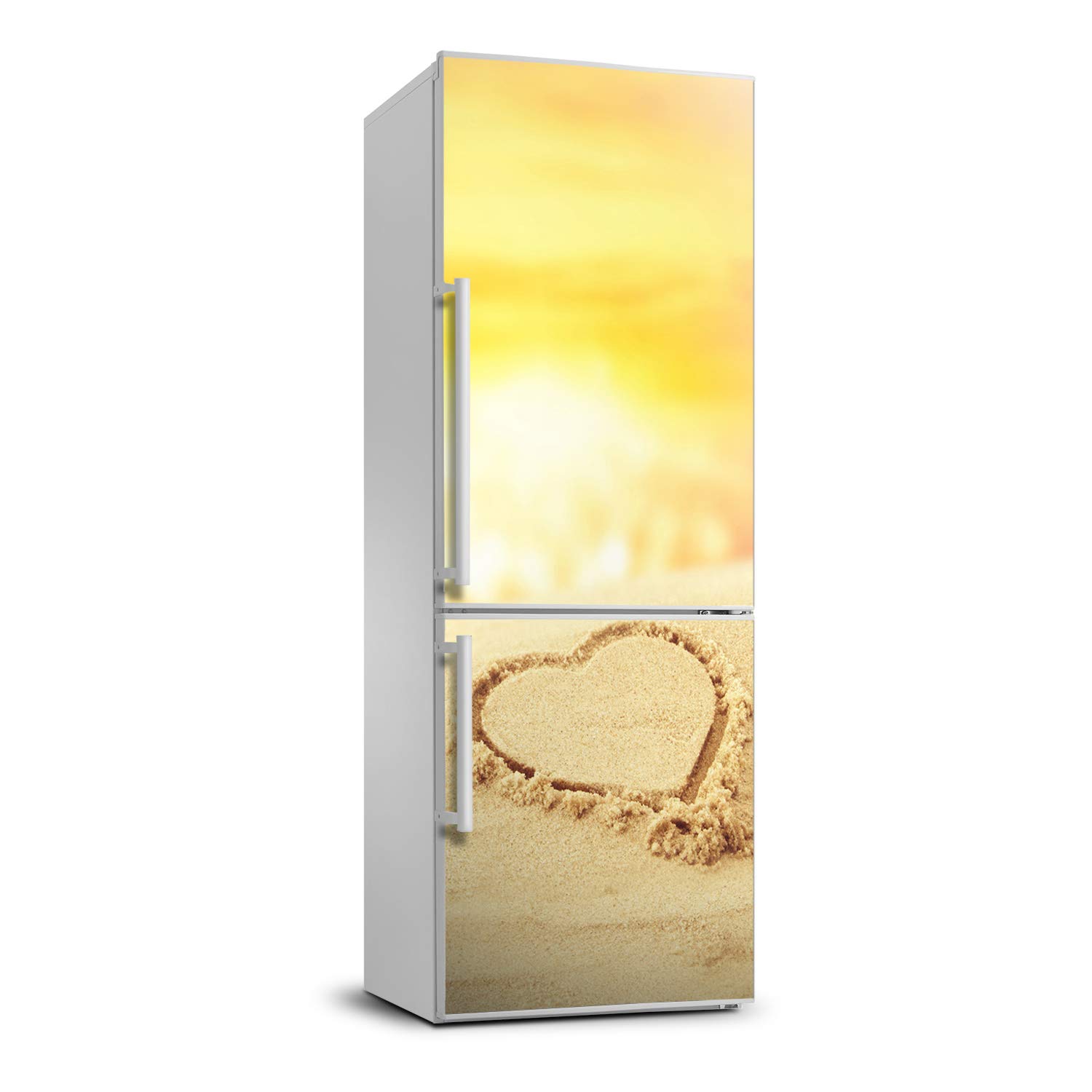 Autocollant frigo rénovation cuisine sticker réfrigérateur déco mer amovible