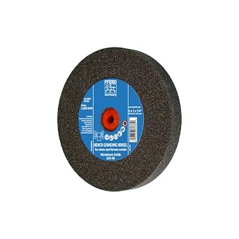 PFERD Vitrified Bench Grinding Wheel Universal, 8" Diameter, 1" Thick, 1-1/4" Arbor, 46 Grit, Aluminum Oxide, for General Metalworking - Part 61765