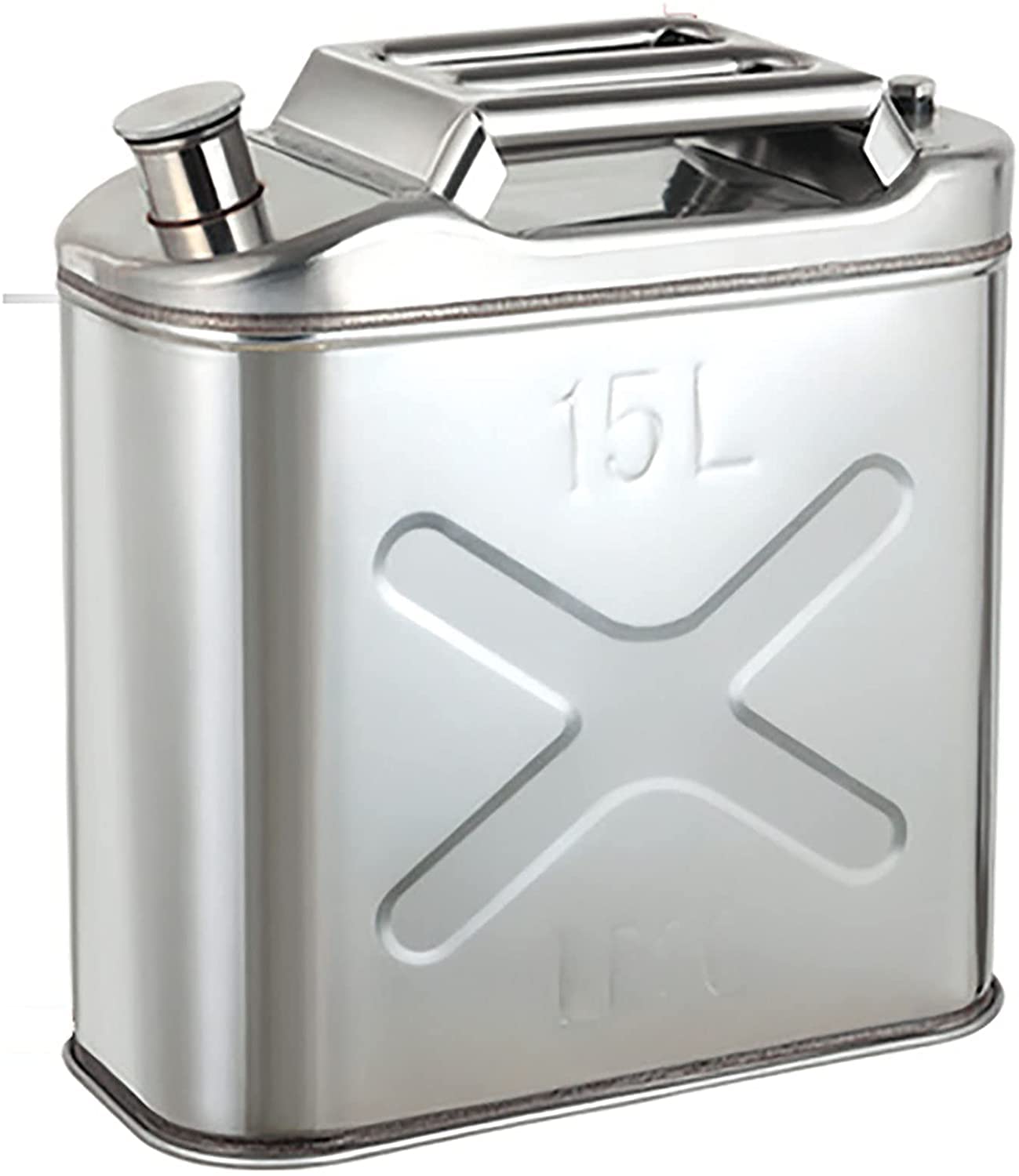 Tanica di Benzina Tanica di Benzina da 5L/10L/15L/20L, Tanica di Gas Portatile in Acciaio Inossidabile 201, Serbatoio di Carburante di Ricambio per Auto e Moto