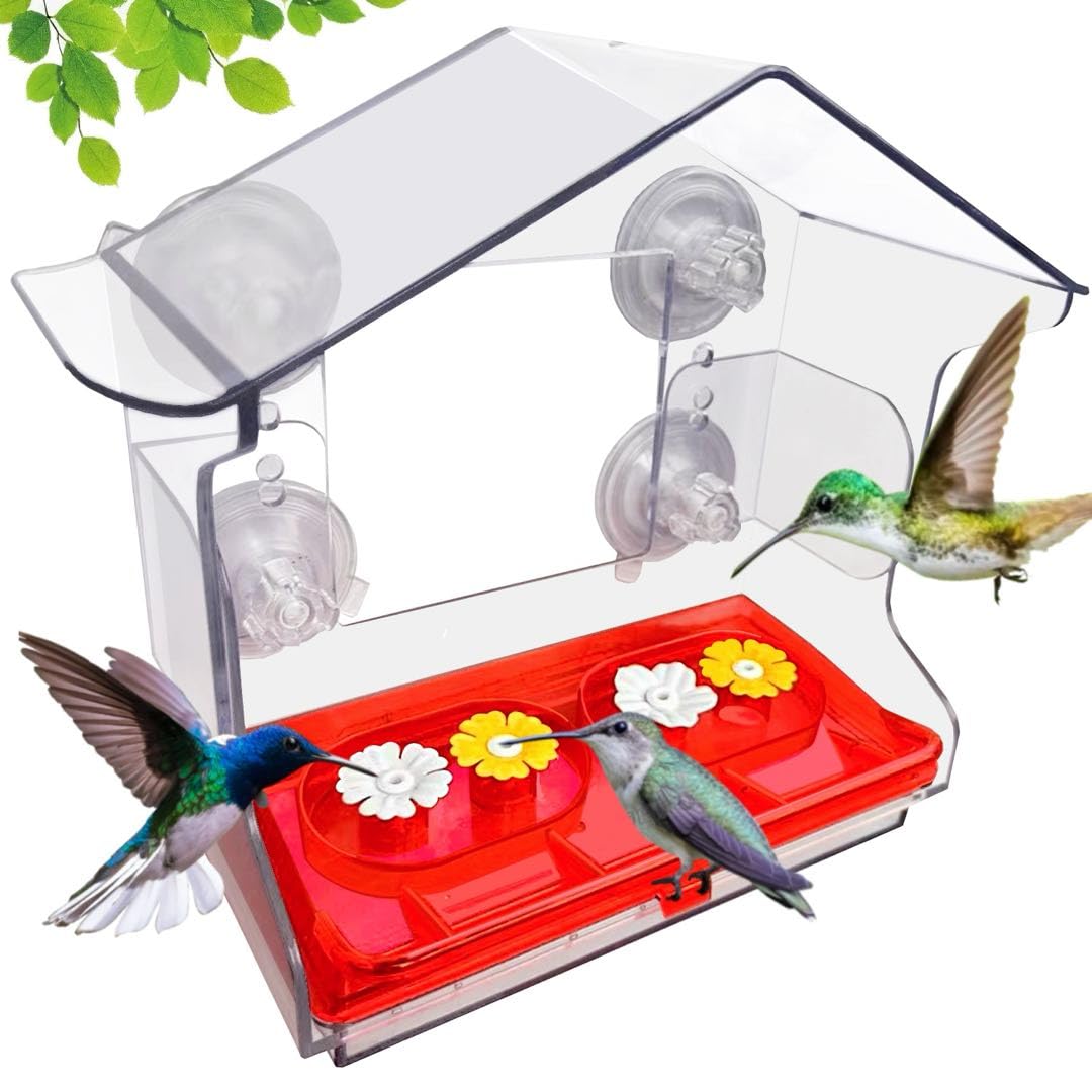 Mangeoire à Colibris De Type Fenêtre Avec Ventouse Puissante Quatre Orifices Dalimentation Facile A Nettoyer Et A Remplir 91856966
