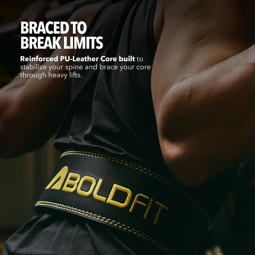 Boldfit Powerlifting Belt - Heavy Duty Support -3