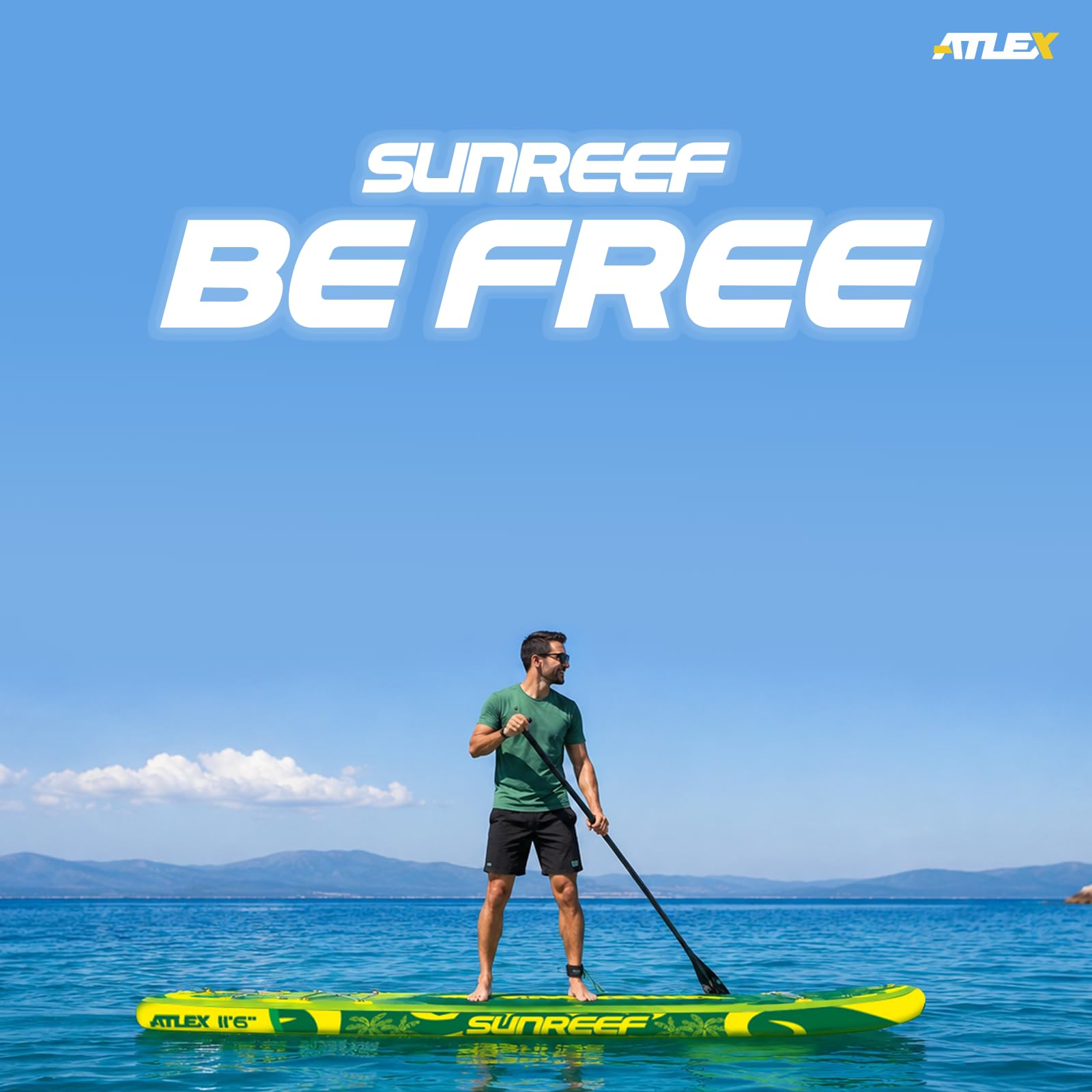 SUNREEF SUP 350cm 200kg Stand UP Paddle Board Sitz Set Surfboard aufblasbar 2in1