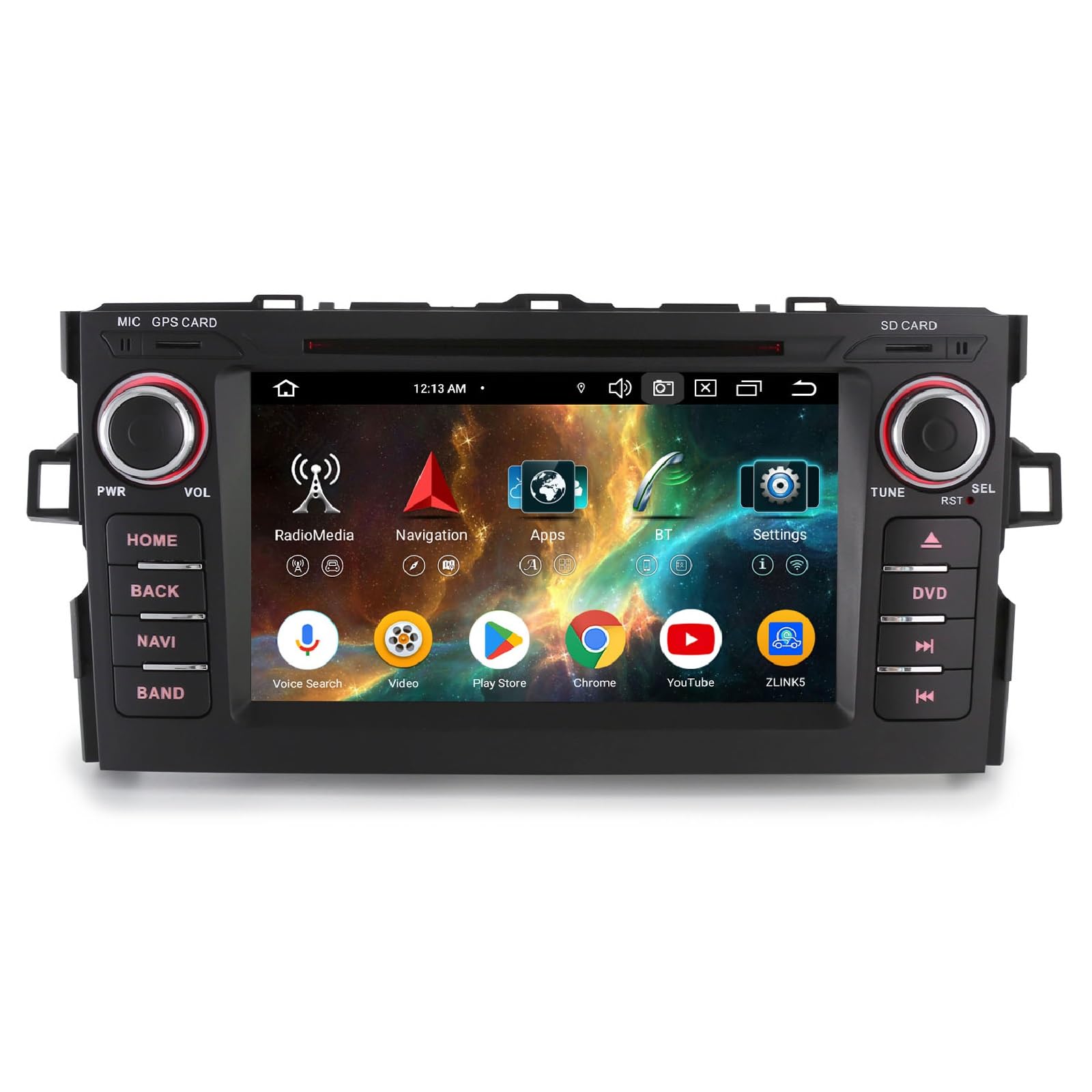 Acht Kern Android 16 GPS Autoradio Bluetooth 5.0 Für Toyota AURIS 2007-2012 mit Navigation 4GB+64GB Unterstützt CarPlay Android Auto CD DSP WiFi 4G USB Canbus SWC DAB+ OBD2 TPMS 7 Zoll IPS Touchscreen