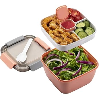 MUJUZE Lunch box with divided compartments lunch box for adults and children sustainable leak-proof dishwasher-safe lunch box kindergarten bento box for school / work / picnic travel