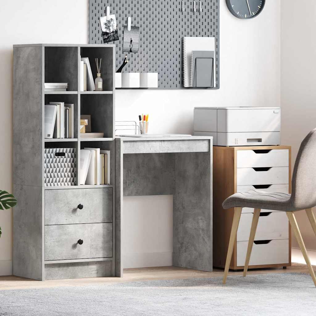 Bureau gris béton 60 x 40 x 76 cm bois ingénierie