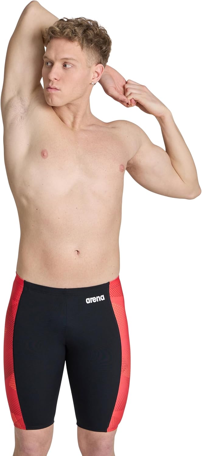 Arena Mens Performance Halftone Team Print Swim Jammer Intensive Training Bathing Suit