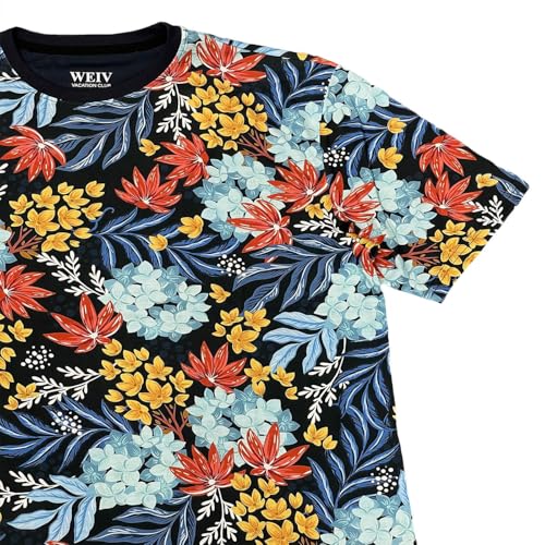 Weiv Men's T-Shirts Hawaiian Hipster Short Sleeve Color Crew Neck Cotton Soft Tees3