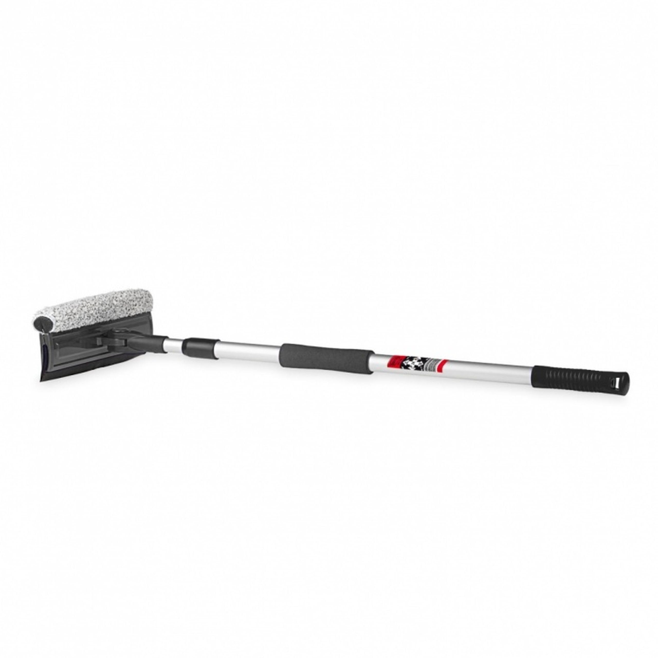 Heyner Grey Germany Telescopic Aluminium Handle Car Window Insect Cleaner Sponge Squeegee Microfibre Head Different Size (Lenght 50-80Cm 407340)