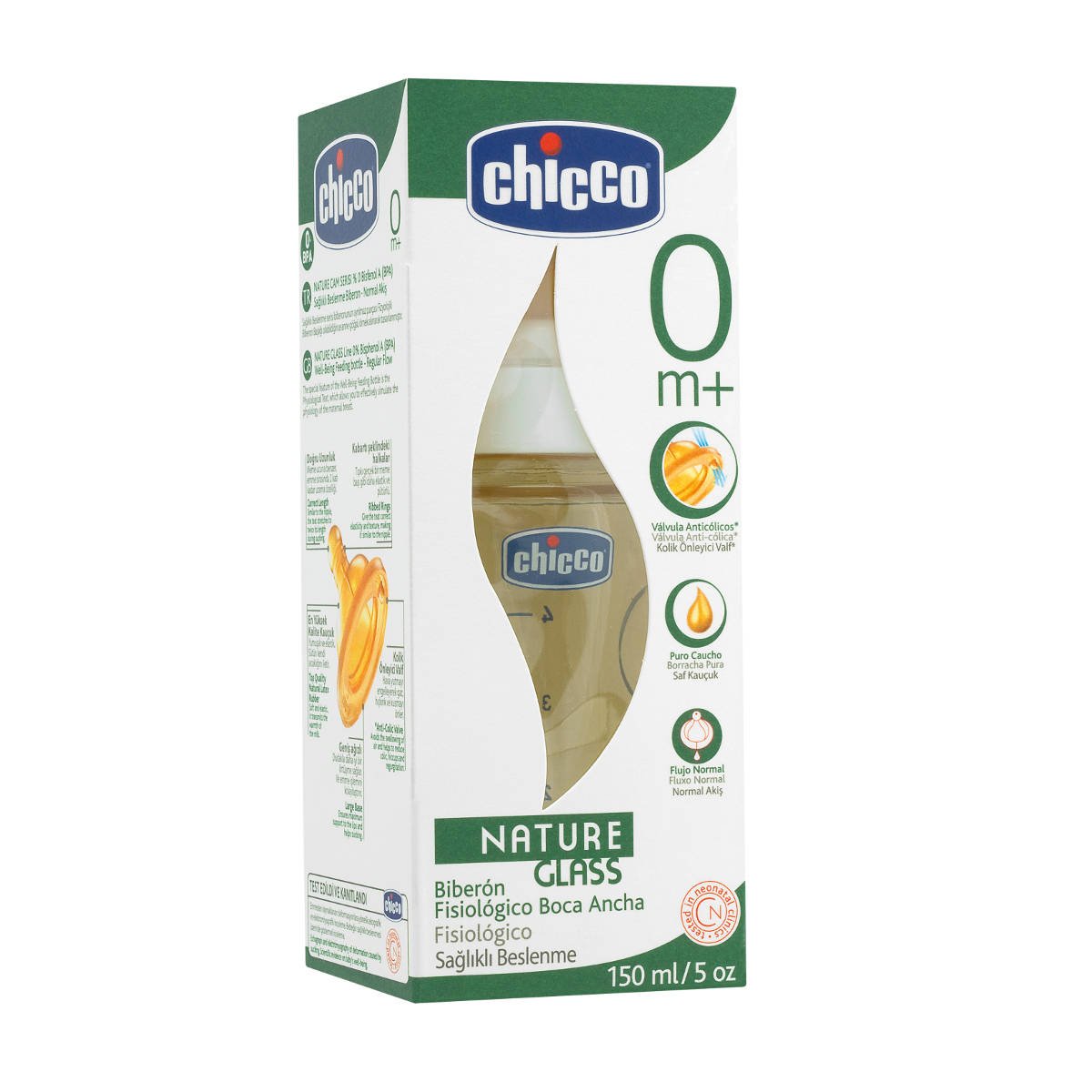 chicco glass feeding bottle 150ml