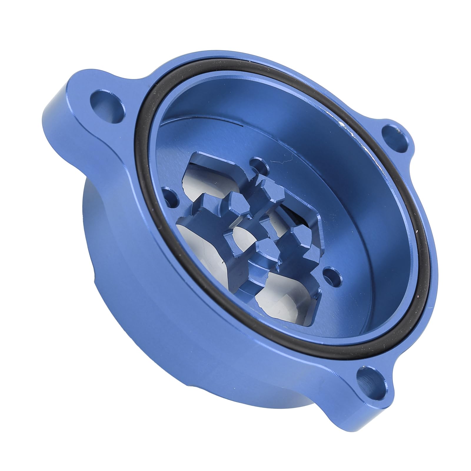 Coperchio filtro olio Torvex, tappo filtro motore trasparente e protezione protettiva compatibile con alloggiamento in alluminio CNC 700 700R (Blue)