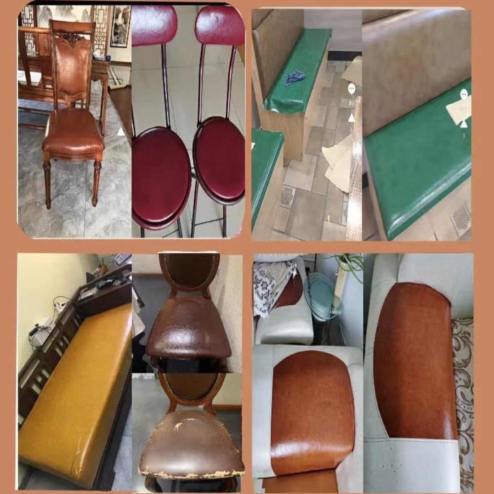 5 parches de piel sintética autoadhesivos, 20 x 138 cm, para reparación de cuero, parches de reparación de piel sintética, para sofá, bolsos, chaquetas, asientos de coche, muebles, color azul