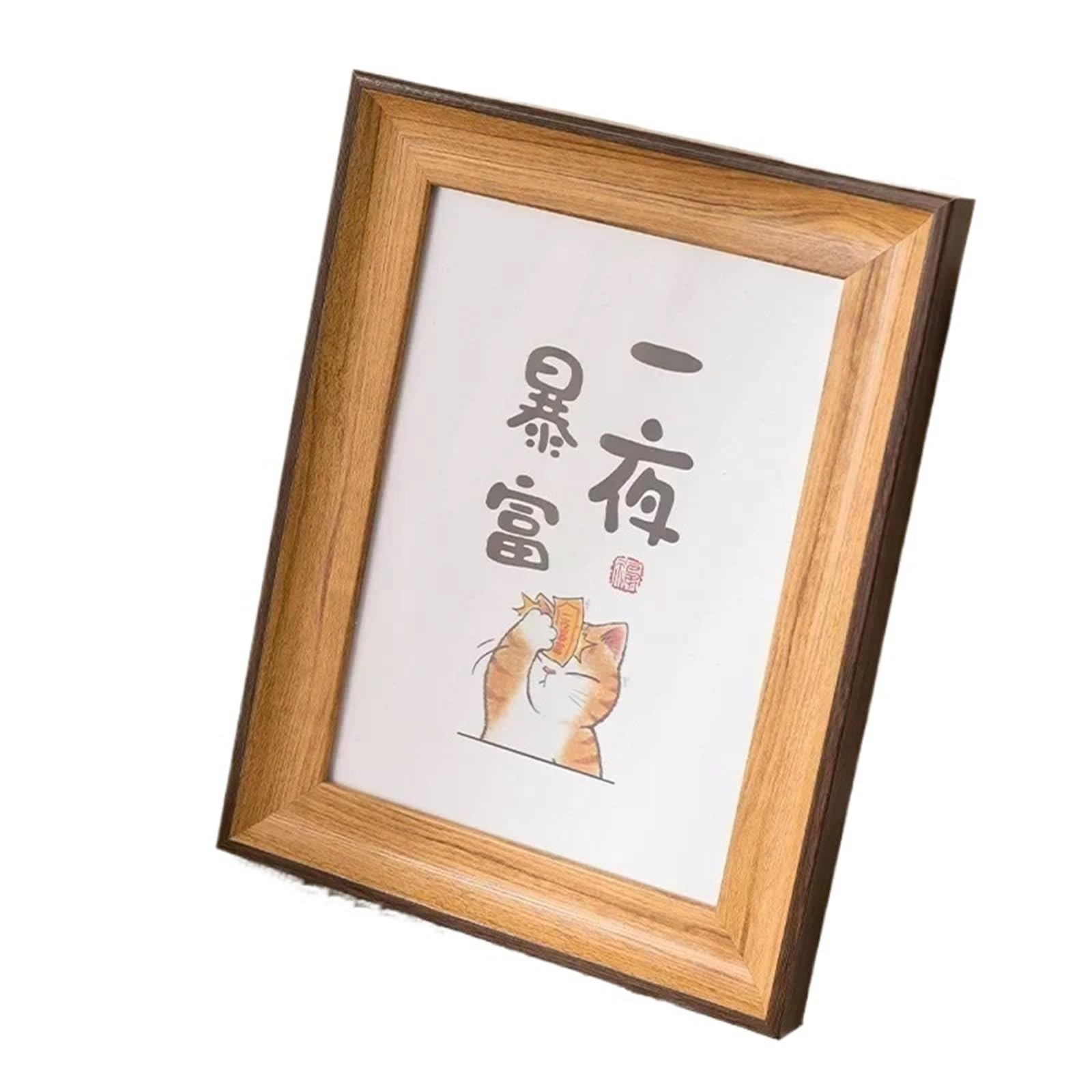 DAJGRHE Photo Frame Simplicity Picture Frame A3 A4 Family Photo Wall Decorative Ornaments(Dual wood,7inch (13x18cm))