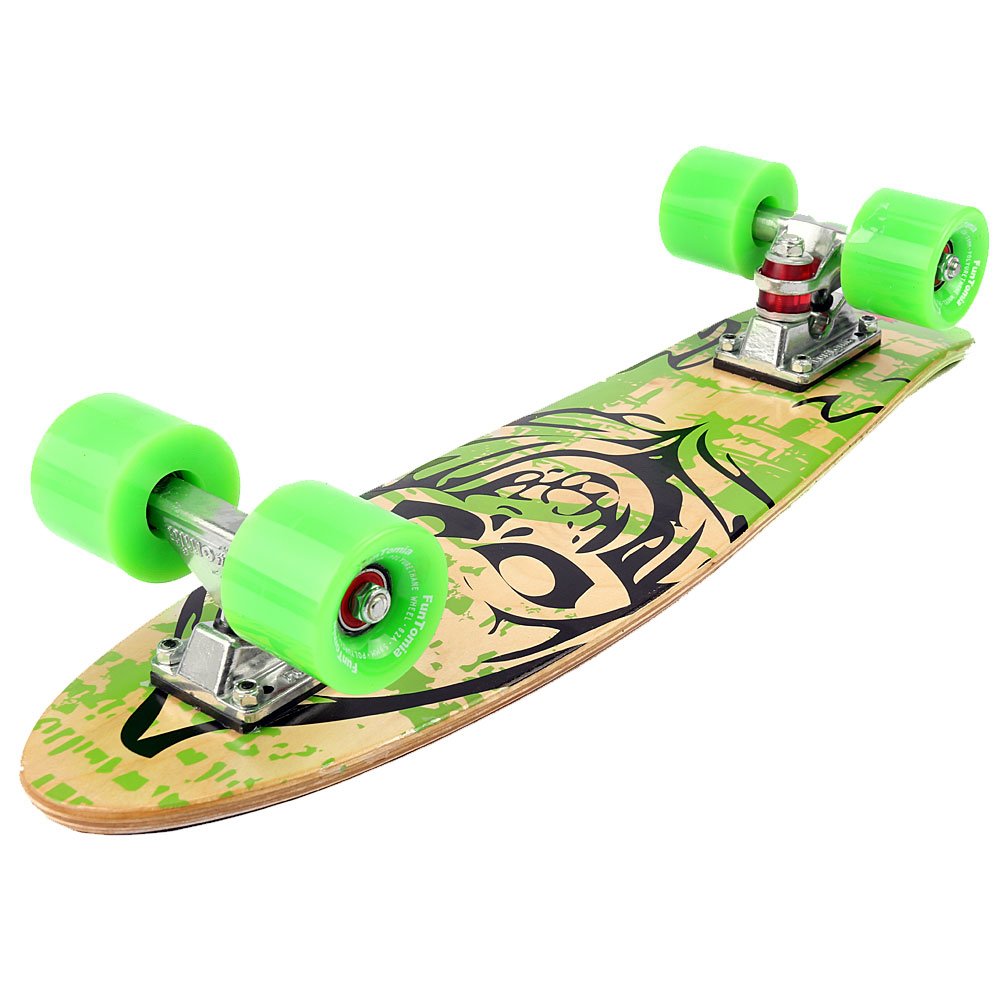 FunTomia Mini Board monopatín Skateboard 57cm - 7 Capas de Arce Canadiense - con o sin LED Ruedas - Rodamiento Mach1
