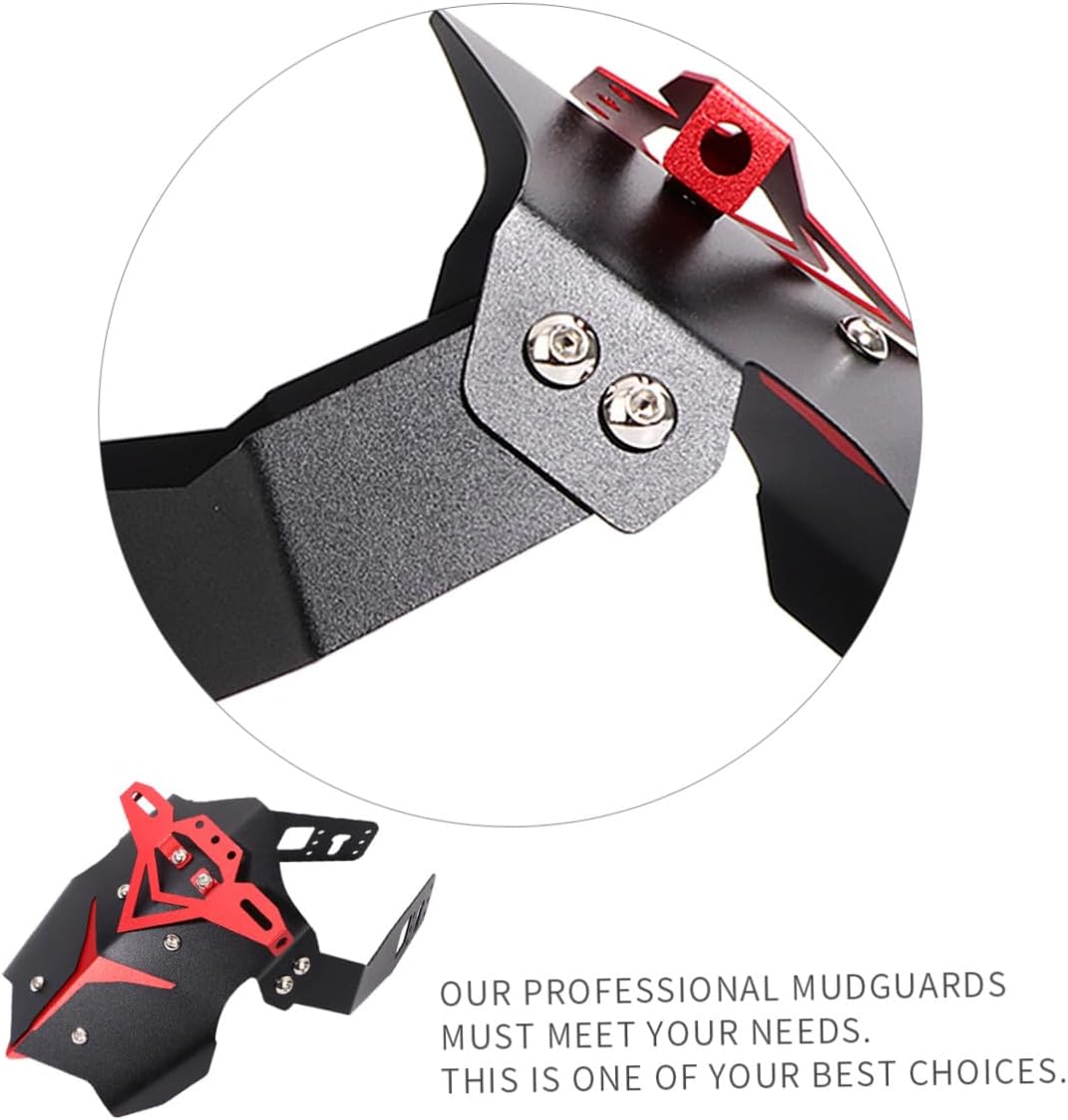 Motorcycle Rear Fender Mudguard Aluminum Alloy Off-Road Vehicle Accessory Red Sturdy Splash Guard for Dirt Bikes