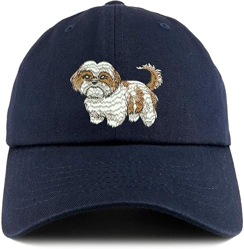 Miniatura 3 de Trendy Apparel Shop Shih Tzu Dog - Gorra bordada de algodón suave de perfil bajo para papá