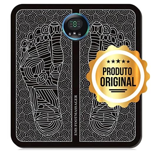 Massageador de pé elétrico EMS Acupuntura de pulso pedicure TENS almofada de massagem para os pés ABS fisioterapia estimulador muscular USB recarregável