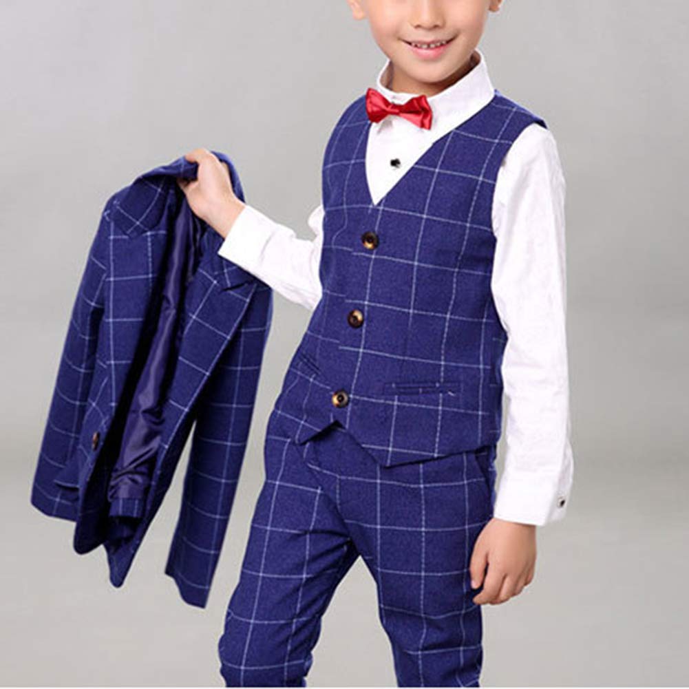 Traje para Niño Boda Ceremonia Conjunto 4 Piezas Trajes Formal Fiesta Boda