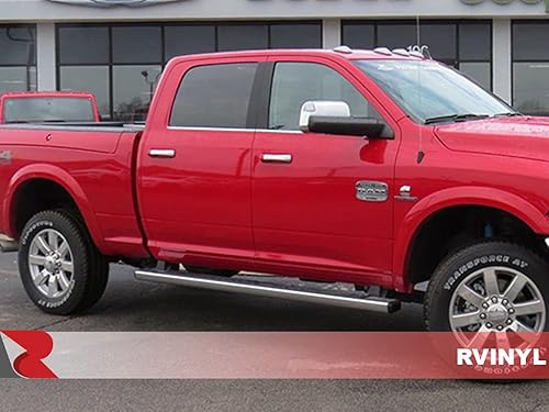 Miniatura 9 de Rvinyl Moldura de poste de pilar compatible con Ram 1500 2011-2018 (tripulaciónQuadExtended), color negro mate