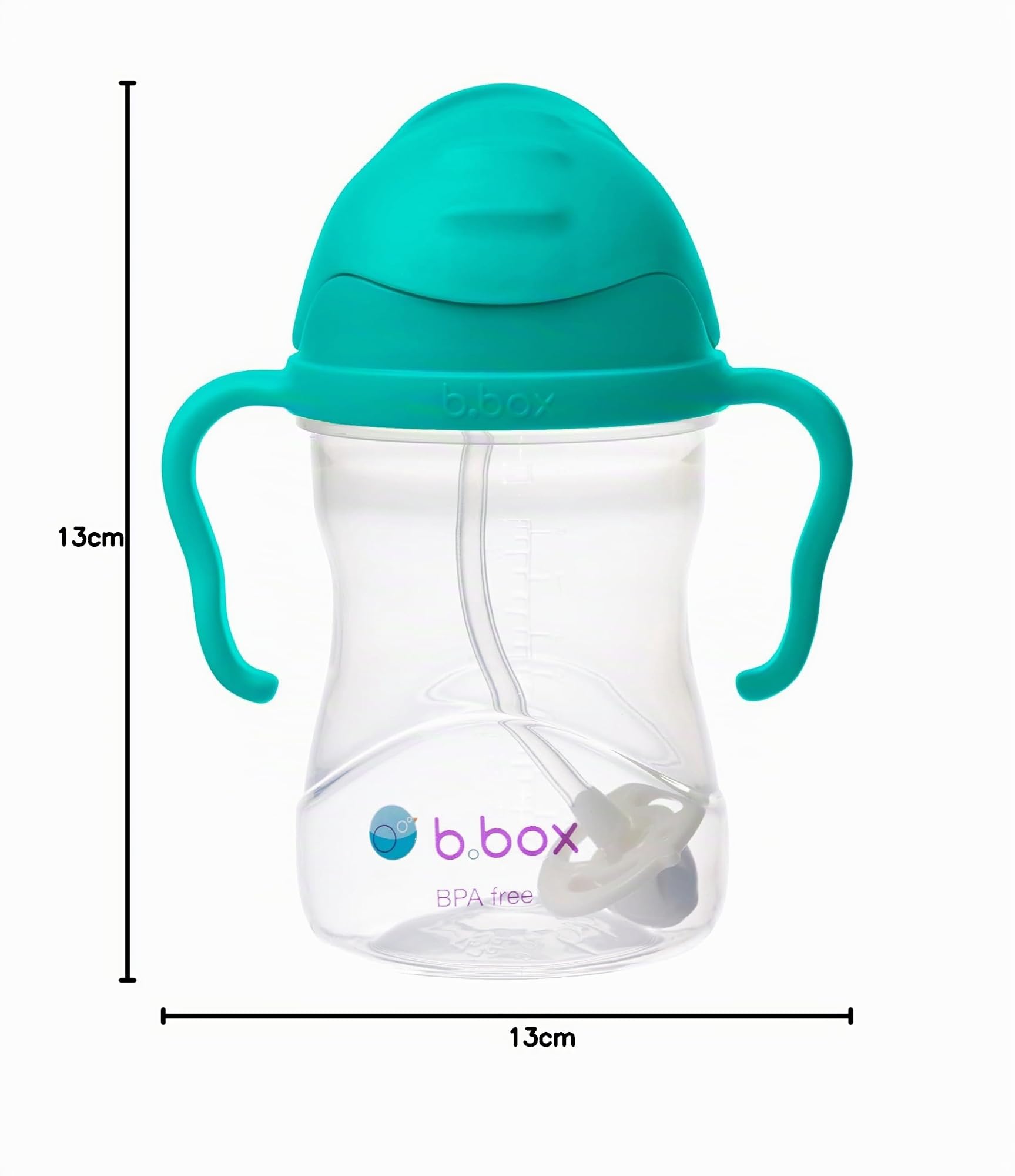 b.box Bicchiere con Cannuccia, Tazza Antigoccia per Neonati, Bicchiere a Prova di Perdite per Bambini dai 6 Mesi in su, Bottiglia per Acqua o Latte, Senza BPA, Lavabile in Lavastoviglie, 240 ml