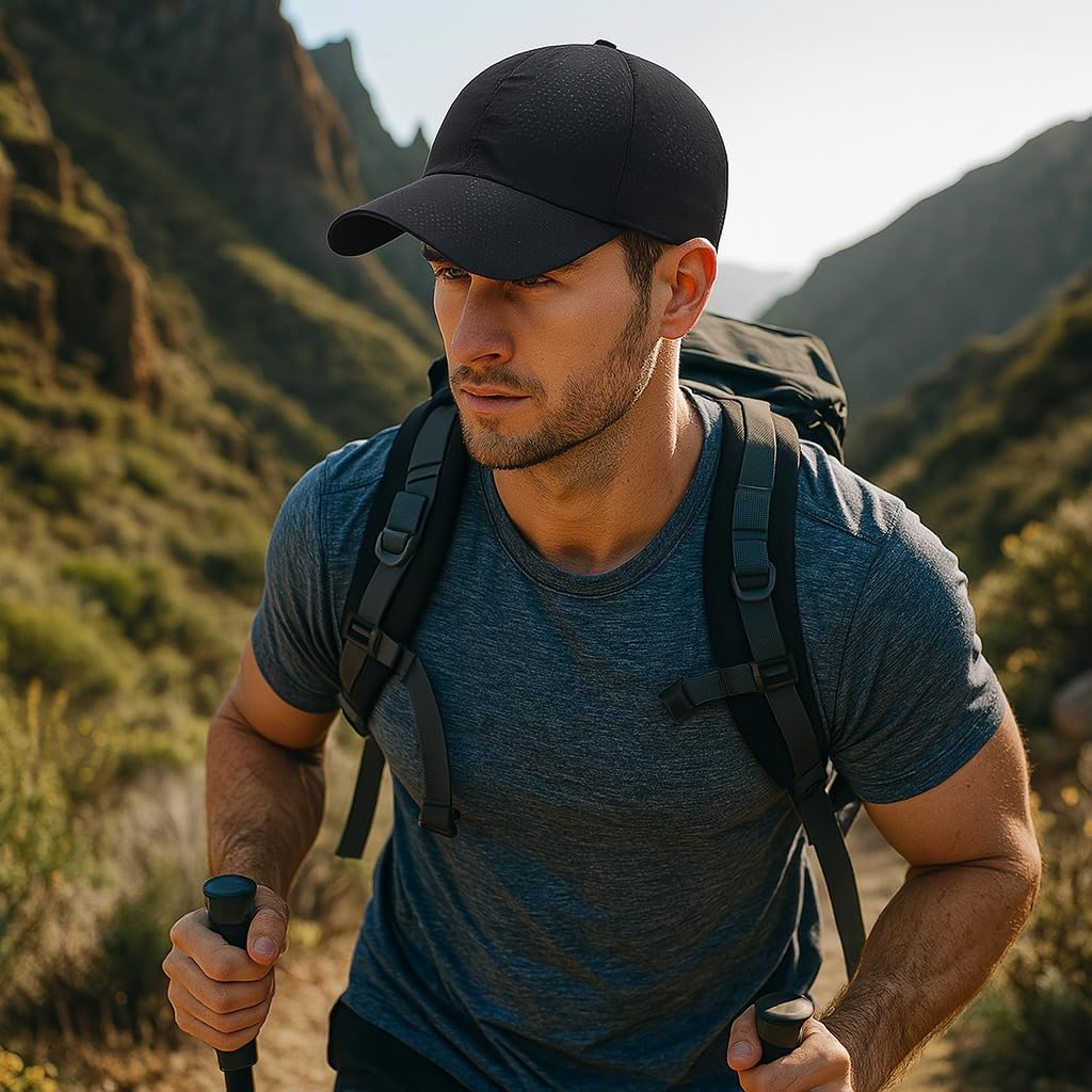 Gorra deportiva para actividades al aire libre, ajustable, de secado rápido, para hombres y mujeres, béisbol, senderismo, pesca, golf