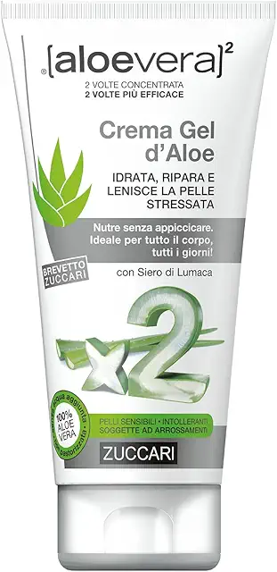 Crema Gel d'Aloe Zuccari: Idratazione e Riparazione Corpo con Aloe Vera e Siero di Lumaca