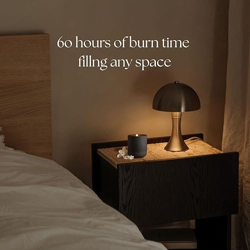 Miniatura 3 de CAFTARI Nidra - Vela de aromaterapia de lujo, perfumada de jazmín, tuberosa y neroli, 60 horas de combustión, cera de soja de coco limpia, vegana,