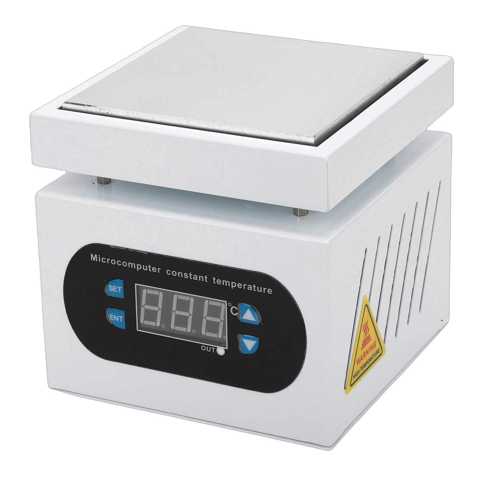 Eujgoov Placa Caliente de Soldadura BY1010, Placa de Aluminio de Aviación de 350 W, 100 X 100 Mm, con Control Preciso de Temperatura de 0 ℃ a 400 ℃, para Reparación de Pantalla de (Enchufe de la UE)