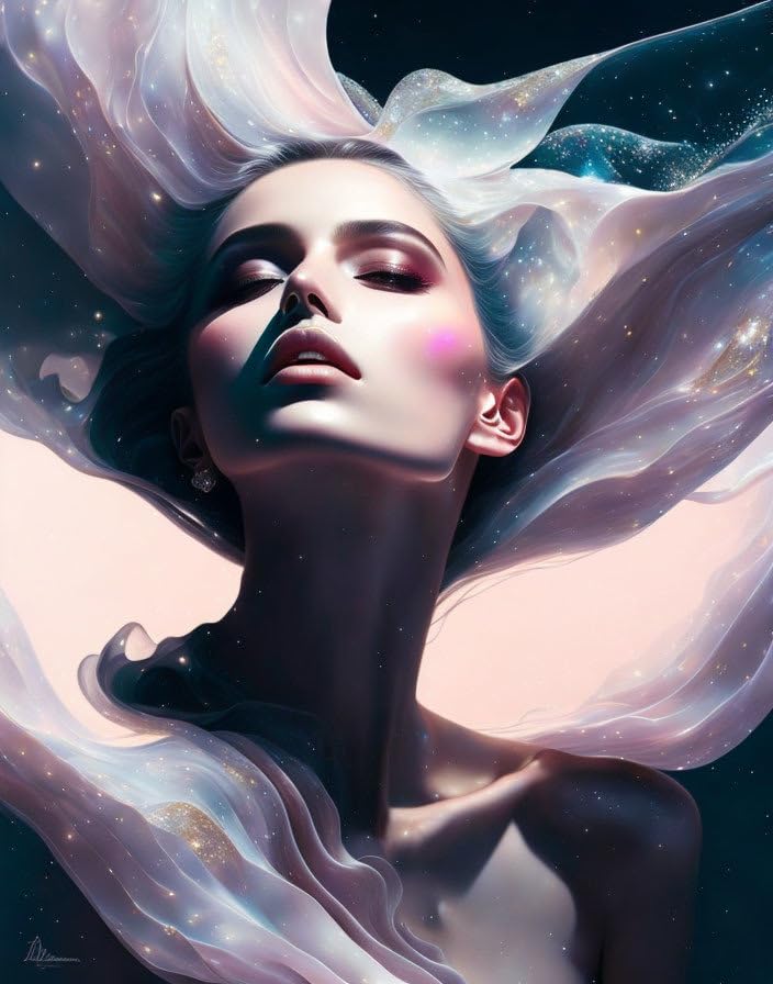 Peinture sur toile 58x90 cm Peau de porcelaine transparente sans cadre