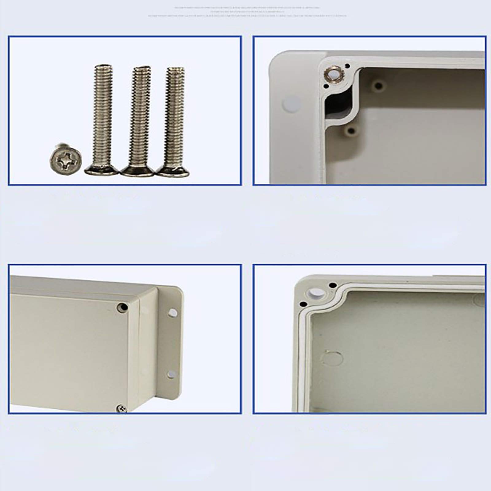 Aansluitdoos POWERTOOL Waterdicht IP67 ABS Elektrische Projectdoos DIY Behuizing Instrument Case voor Binnen en Buiten Elektronisch Project (95 * 65 * 55 mm