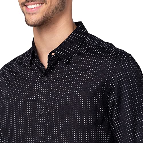 Image of Spykar Men's Slim Fit N /A Full Sleeve Printed Casual Shirts