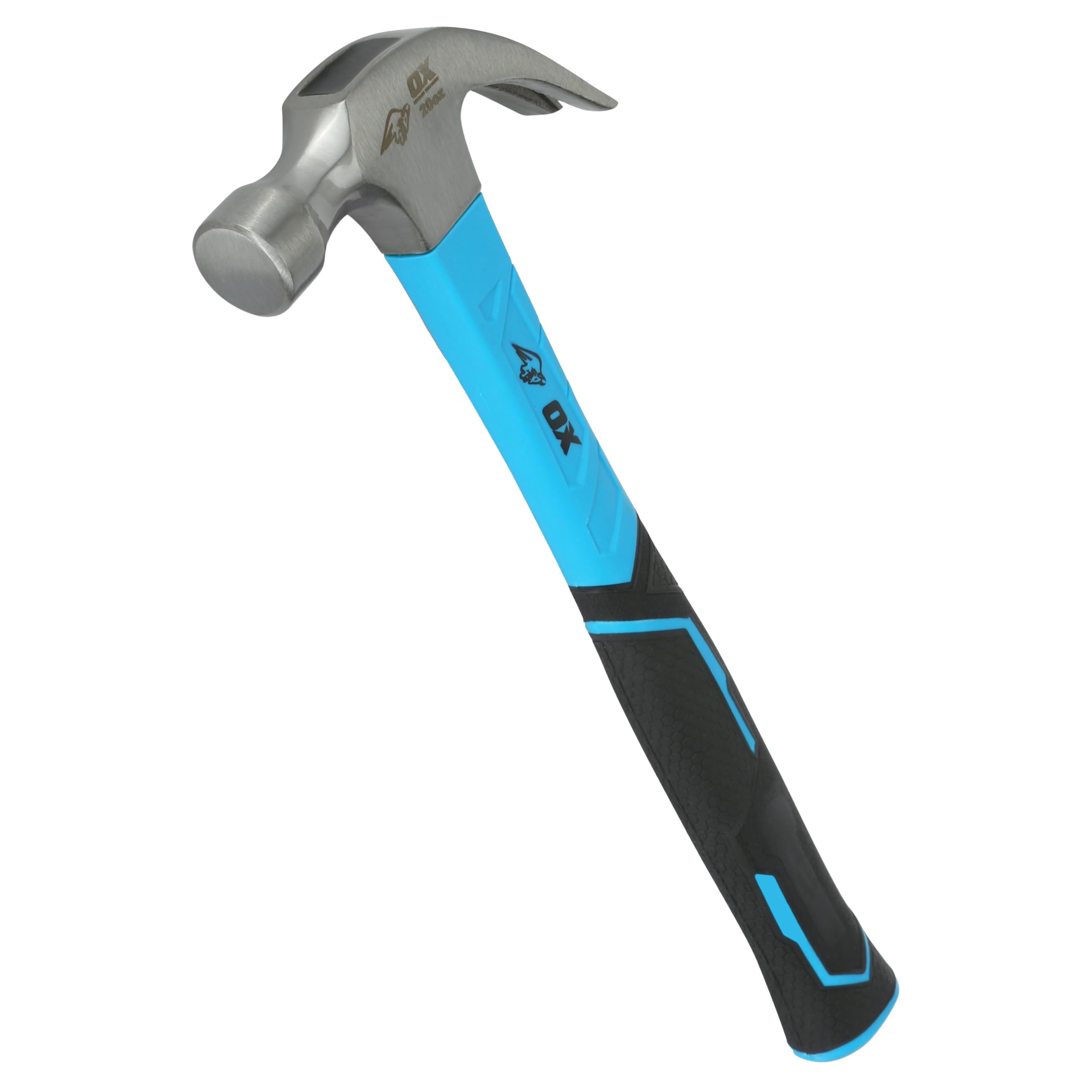 Ox Tools Blue Ox Trade Fibreglass Handle 20Oz, Claw Hammer