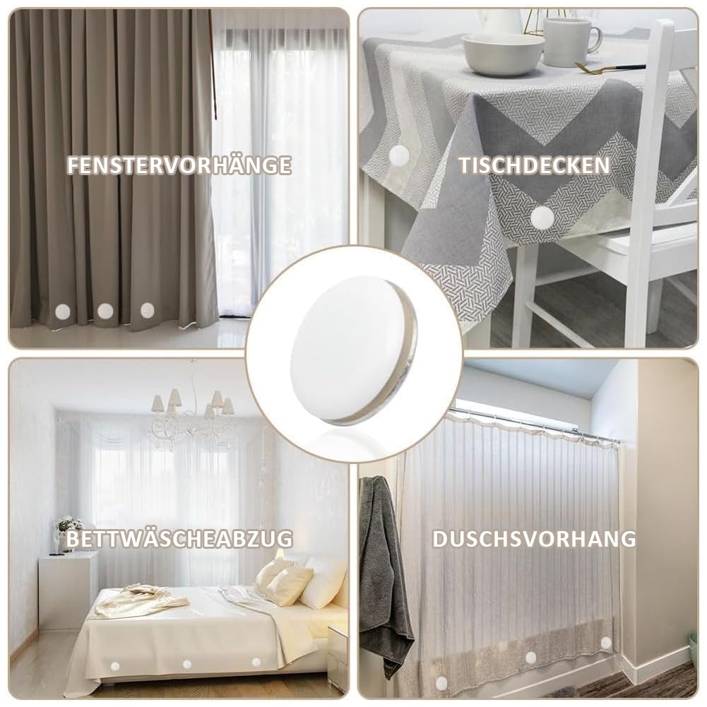 8 szt. Białych Obciążników do Zasłony Prysznicowej, Obciążniki Magnetyczne Kurtyny patio, Obciążniki Dolne Kurtyny na Zasłony, Firanki, Obrusy, Zasłony Prysznicowe