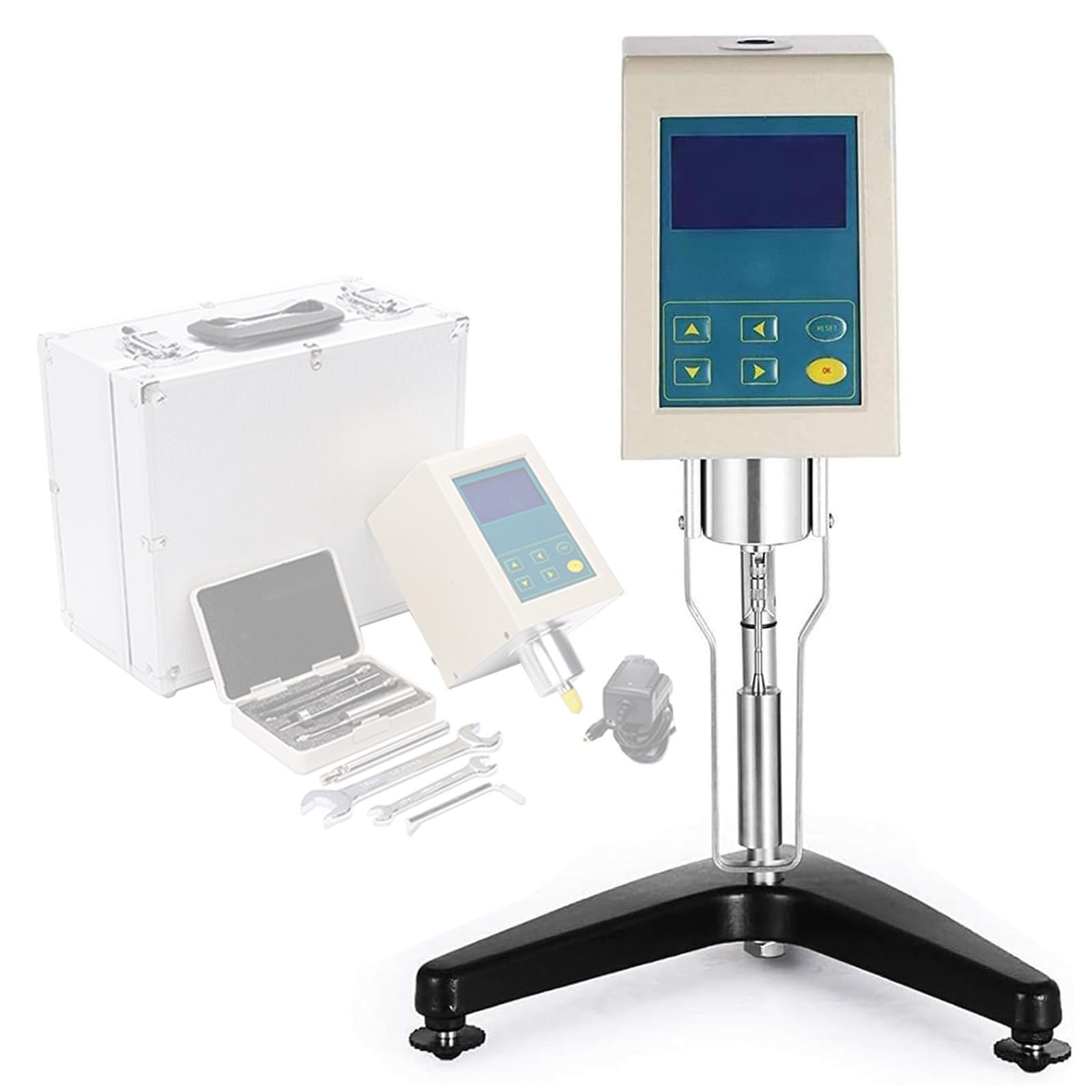 Medidor de viscosidad digital, viscosímetro giratorio con rango de medición de 1-100.000 mPa·s a 2.000.000 mPa·s, pantalla LCD para una medición precisa