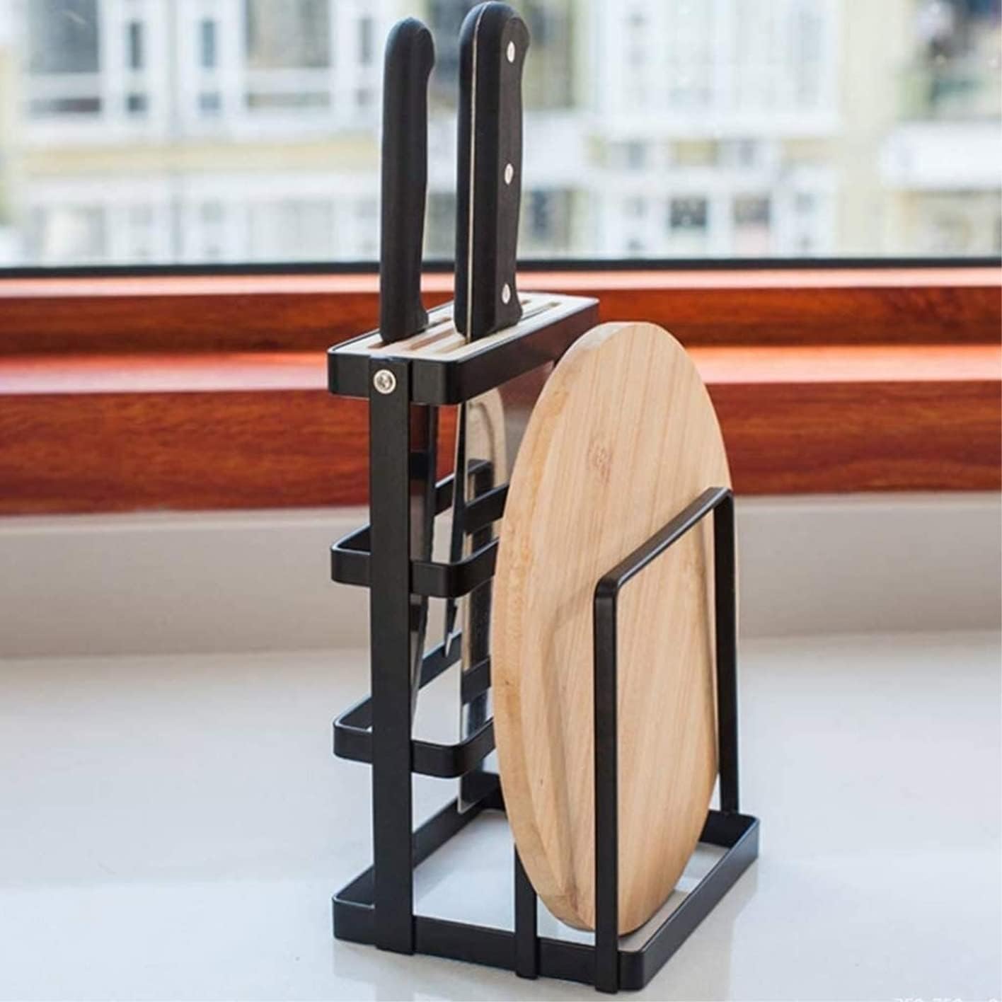 Knife Block Storage Stand Kitchen,Only Selling Cutter Holder,Metal Cutting Board Tool Supplies Counter