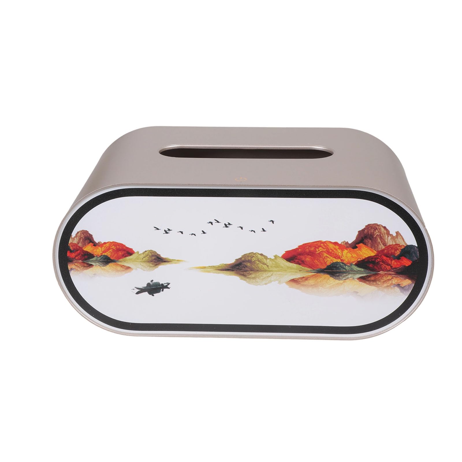 Permanent Oval Tissue Container Featuring Dimmable LED Lights 6 Hour Runtime for Housewarming Artistic Oval Tissue Dispenser with Gentle Glow
