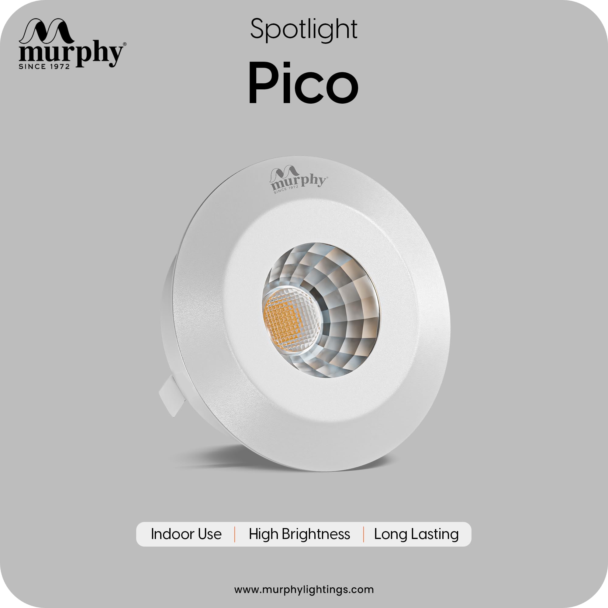 Murphy LED Spotlights - Warm White, Pack of 2 -2