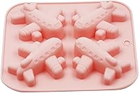 Vista 2 de 2 paquetes de moldes de chocolate, molde de silicona con forma de avión de 4 cavidades para chocolate, caramelo, decoración de pastel, gelatina