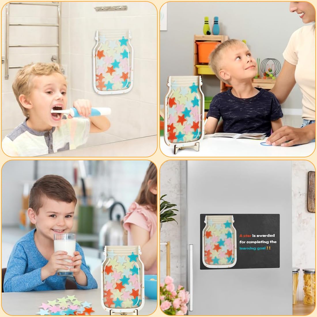 Barattolo Premio Stella per Bambini,Vaso Ricompensa per Il Buon Comportamento,Barattolo di Ricompensa Personalizzato,Adatto per Insegnanti in Classe,a Casa e a Scuola