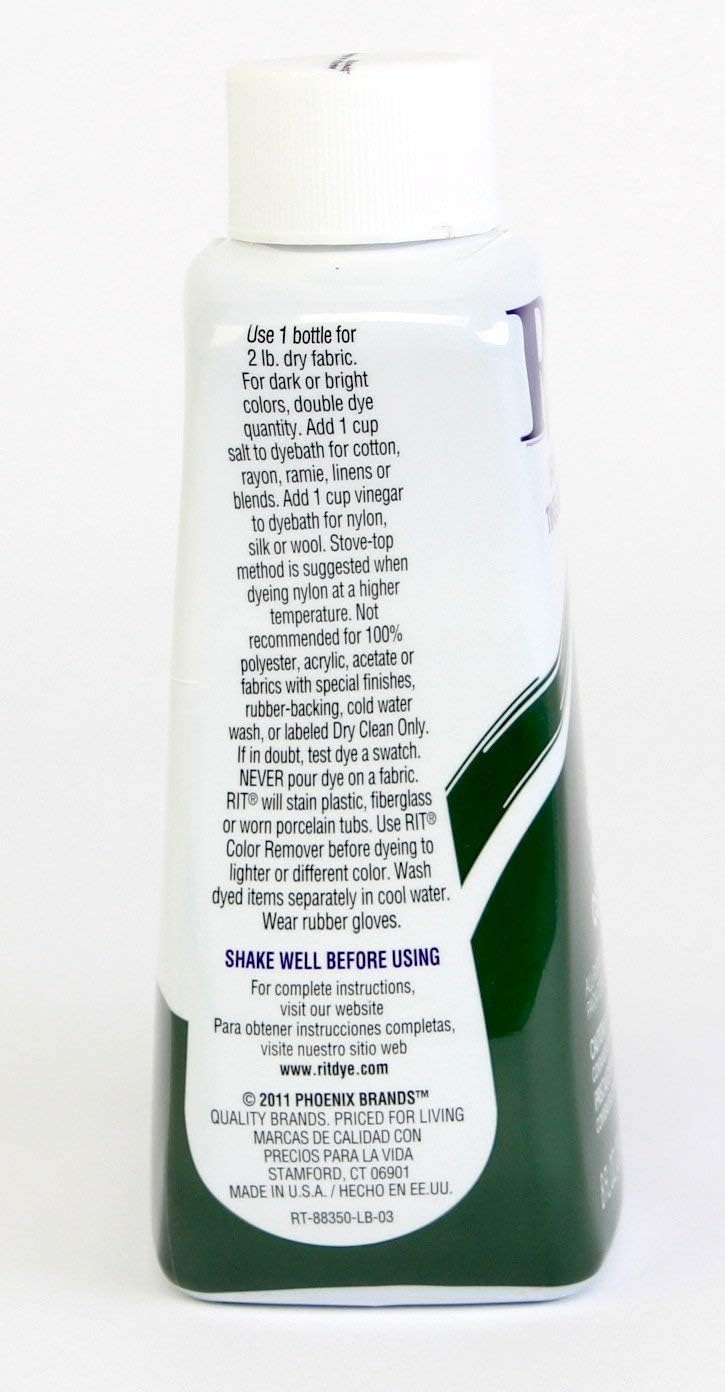Rit Dye Liquid Dye, 8 fl oz, Dark Green, 3-Pack