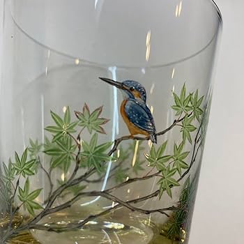 染付け酒杯 江戸切子 紅白ペア冷酒杯＜結＞ | カガミクリスタル
