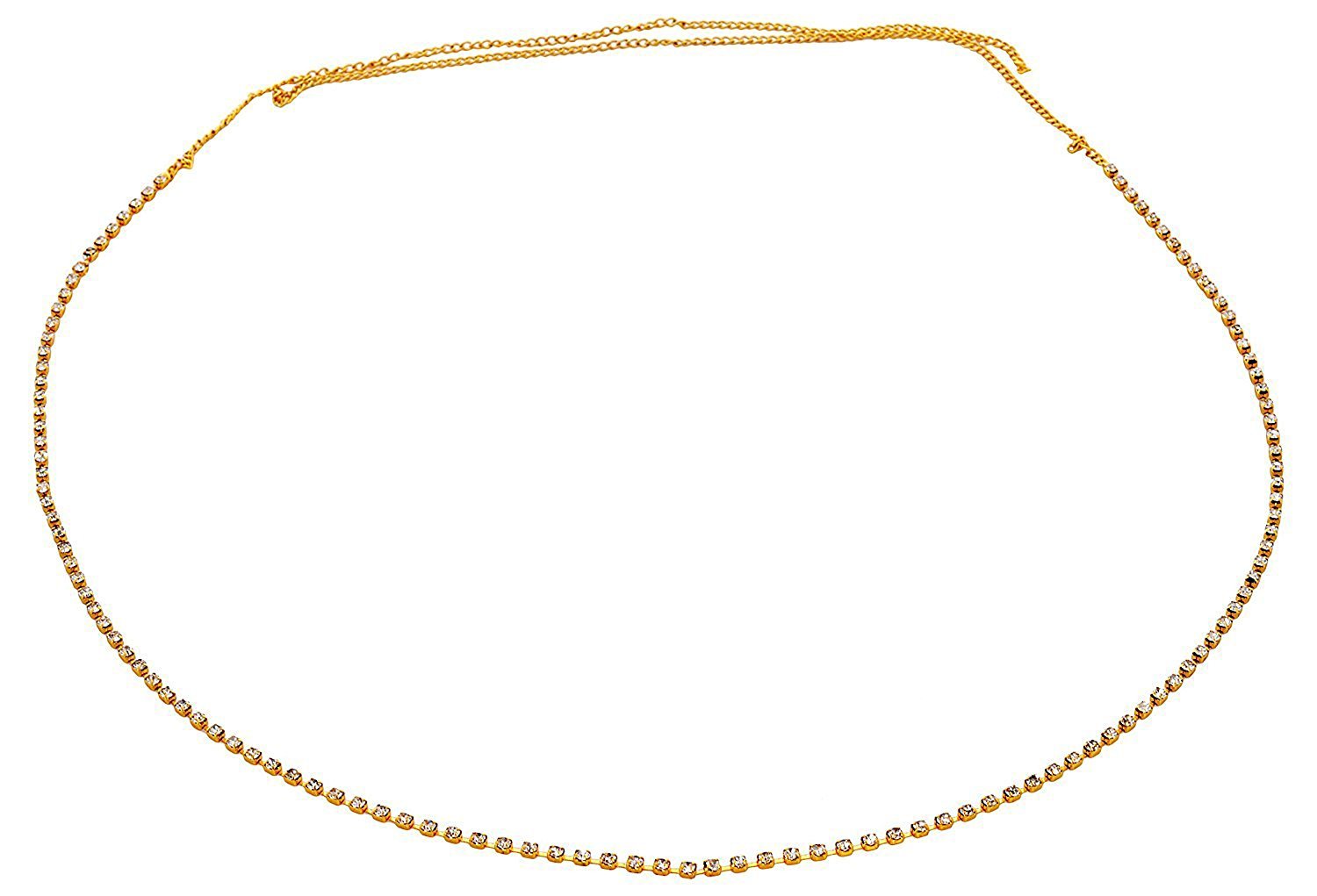 TOWN OF TRINKETS Golden Rhinstone Bikini Belly Body Waist Layer Link Chain for Women -28 (B073SDW2ZC) Amazon Price History, Amazon Price Tracker