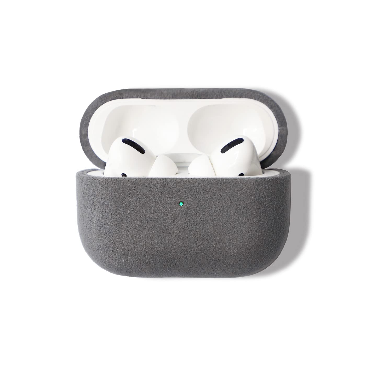 ALTRAALMA for Alcantara Suede Case for AirPods Pro 2, Handmade Full-Wrap for Airpods Pro 2 Case,Synthetic Suede Cove (Gray)
