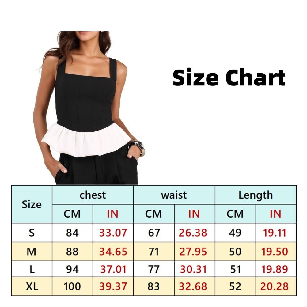 Donna Colletto Quadrato Senza Maniche Moda Canotte Patchwork Plissettato Estate Crop Top