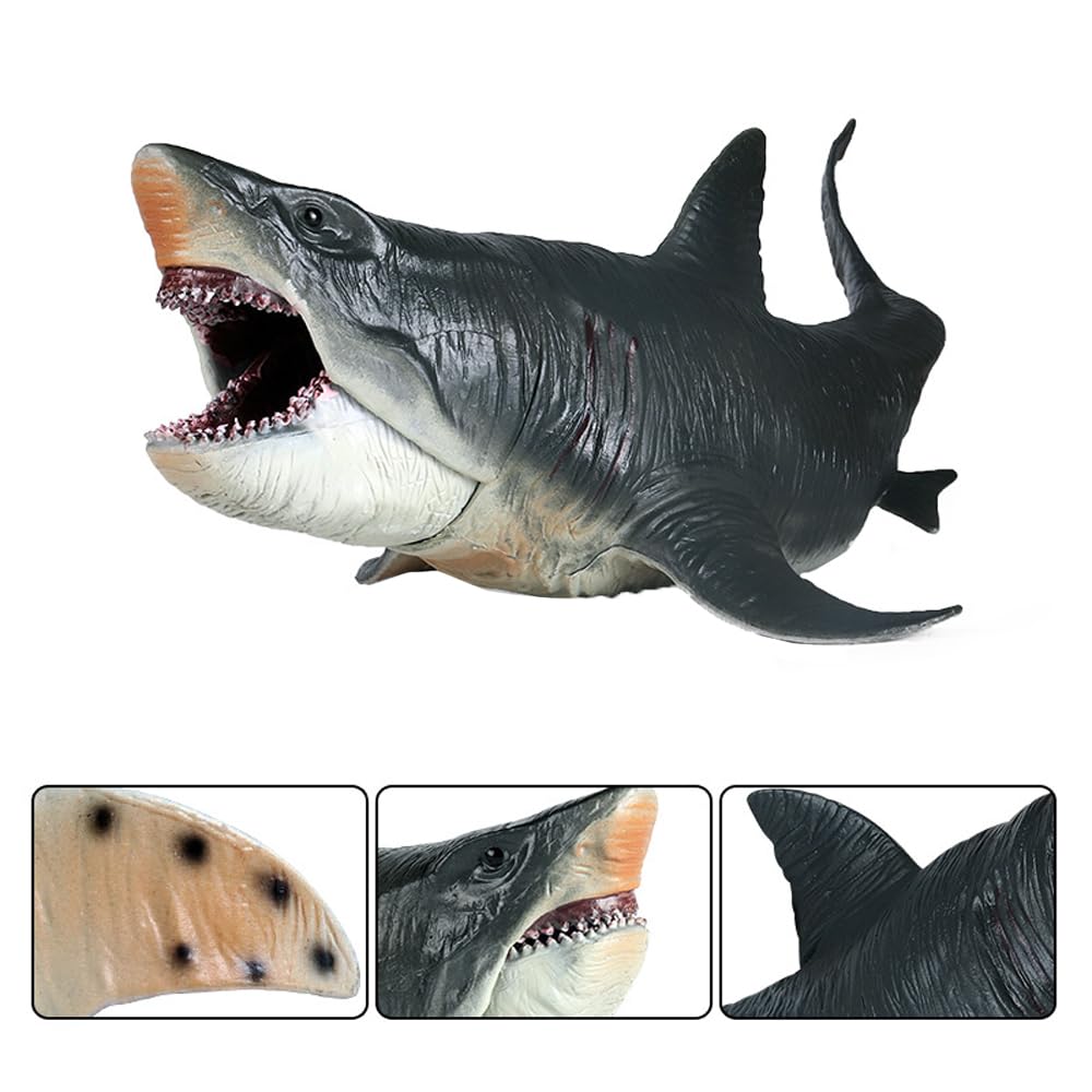 Sarini Large Shark Model Megalodon Statue Realistic Shark Model 27cm Simulation Prehistoric Marine Animal Model - Image 4