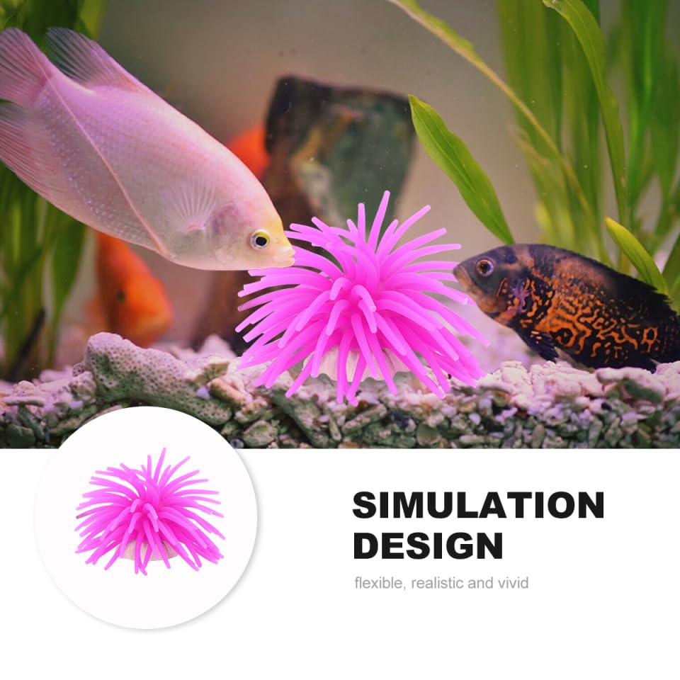 FOMIYES Simulated Sea Urchin Aquarium Coral Ornament with Weighted Base - Image 3