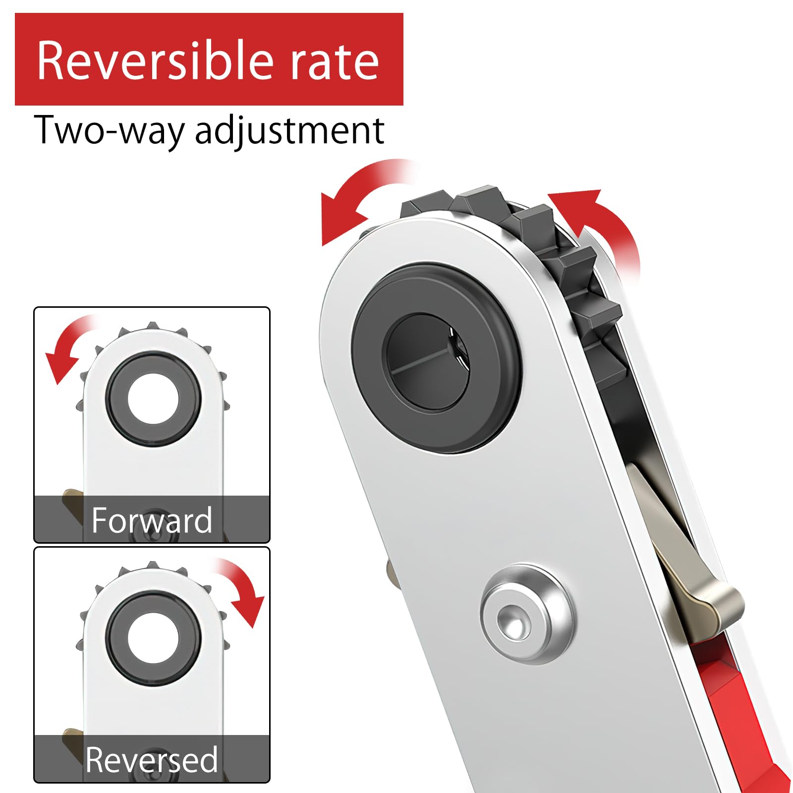 HENGBIRD 2Pcs Mini Ratchet Wrench Set 1/4 Inch Drive Ratcheting Screwdriver Wrenches Elbow Head & Flat Head High Torque Offset Reversible Drive Handle for 1/4-Inch Hex Shank Drill/Screwdriver Bits - Image 4