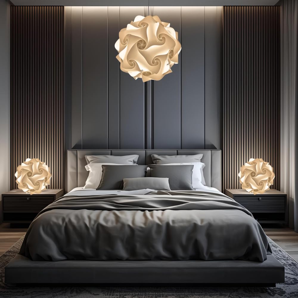 Lampadesign Lampada da comodino camera da letto Abat jour moderna tavolino tavolo soggiorno scrivania FIOCCO Sfera diametro 23 cm Lampade Lumi comodini Lampadine a Led E27 Luce calda soft lettura